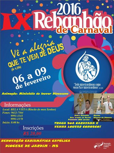 Em Bela Vista, Retiro Rebanhão de Carnaval será opção para as Famílias