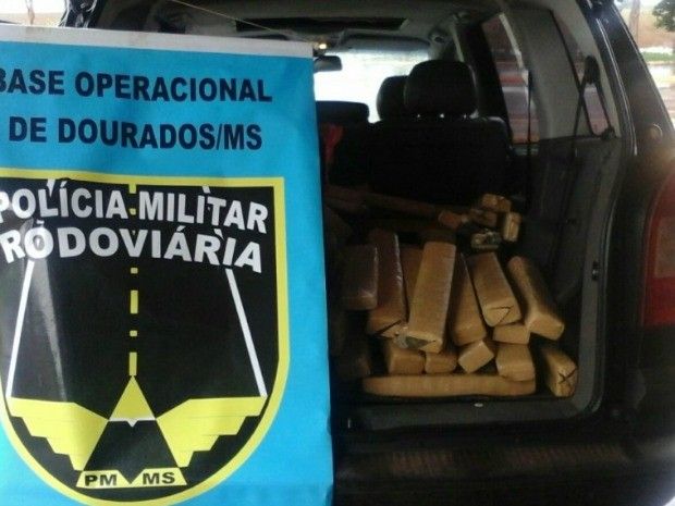 Polícia Rodoviária apreende 146 kg de maconha e armas e munições na MS-270