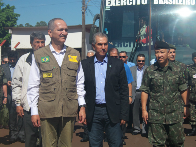 Em Dourados, Reinaldo e ministro da Defesa elogiam Sistema de Monitoramento de Fronteiras