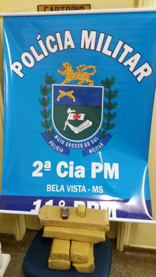 PM de Bela Vista e Caracol apreenderam 17 quilos de Maconha