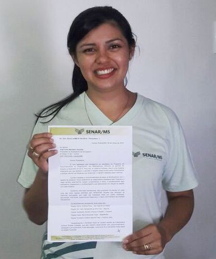 Mobilizadora de Caracol é premiada por atuação em curso do Senar\MS