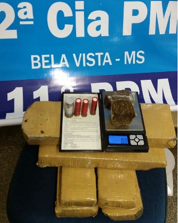 PM de Bela Vista prende nove quilos de Maconha