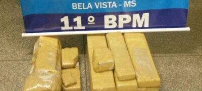 Policias Militares de Bela Vista prendem homem com 22 Kg de maconha