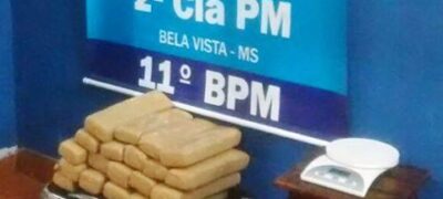 Polícia Militar de Bela Vista apreende 25 Kg de maconha no fim de semana, dois presos em flagrante