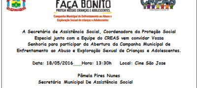 CREAS e Prefeitura de Bela Vista na Campanha Faça Bonito