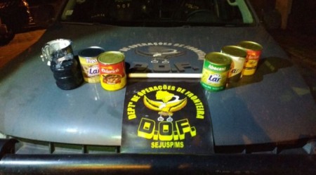 DOF apreende cocaína em latas de doce e feijoada em Corumbá