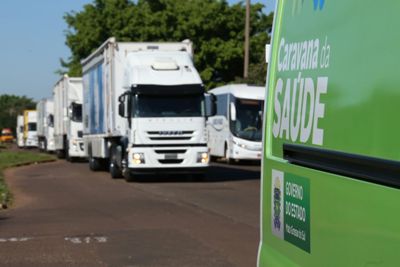 Caravana da Saúde testa equipamento que faz exame e atendimento à distância