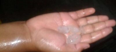 Temporal trás chuva de granizo em Bela Vista