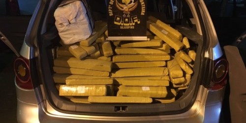 Pontaporanense e preso pelo DOF com carro recheado de Maconha