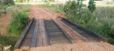 Prefeitura de Bela Vista constrói mais uma ponte na zona rural