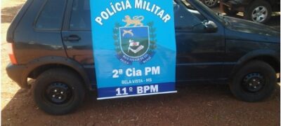 Carro e preso pela PM de Bela Vista
