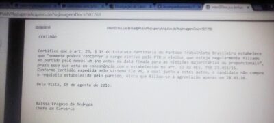 Mauro Flor da Terra não será candidato em Bela Vista