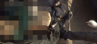 Policia retira do rio o cadáver de um dos traficantes colombianos que mataram policiais