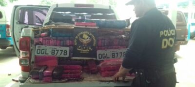 Homem abandona caminhonete com  1,6 tonelada de maconha