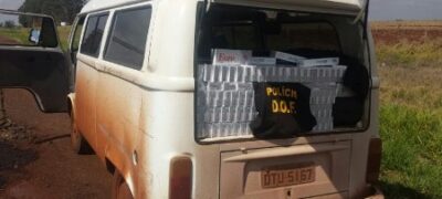 DOF apreende 130 mil em cigarro contrabandeado em Dourados.