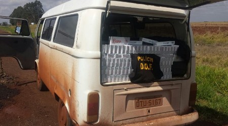 DOF apreende 130 mil em cigarro contrabandeado em Dourados.