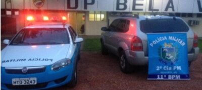 PM de Bela Vista recupera carro roubado em Goiânia
