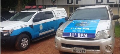 HILUX roubada e recuperada pela PM de Bela Vista