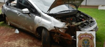 Condutor abandona carro com 880 quilos de maconha depois de capotagem