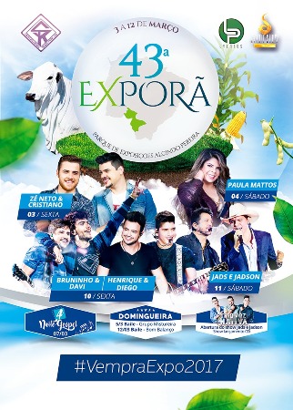 Tudo pronto para 43ª Exporã que deverá receber 100 mil visitantes