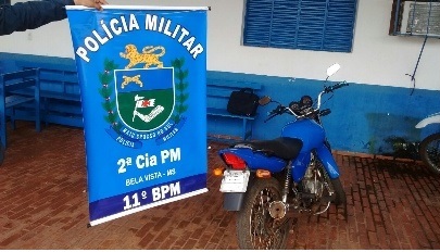 PM de Bela Vista recupera moto roubada em São Paulo