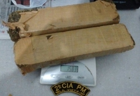 Maconha encontrada abandonada na saída de Bela Vista