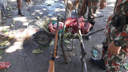 PMA prende e autua em R$ 5 mil um caçador com três rifles e animais abatidos em fazenda no Pantanal