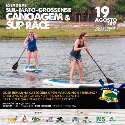 Inscrições abertas para  2ª Etapa do Campeonato Estadual de Canoagem e Stand Up em Bonito