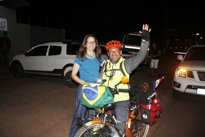 Após pedalar 3.898 km ciclista Rubem “maninho” chega à Ponta Porã
