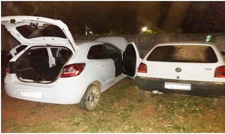 PM de Caracol recupera carro roubado, recheado de maconha