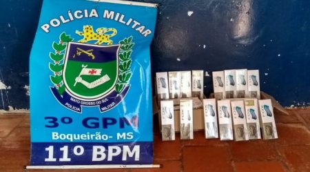 Polícia Militar apreende cigarros contrabandeados durante abordagem no distrito de Boqueirão
