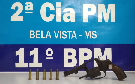 Polícia Militar em Bela Vista apreende arma de fogo durante abordagem a motociclista