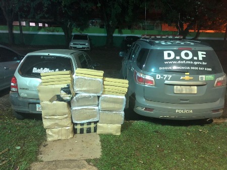 Veículo com mais de 270 quilos de maconha foi apreendido pelo DOF