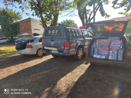 Veículos carregados com produtos ilegais foram apreendidos pelo DOF durante a Operação