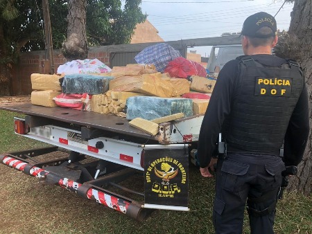 Mais de uma tonelada de maconha foi apreendida pelo DOF em Ponta Porã