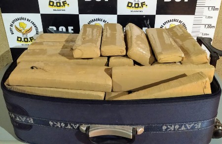 Homem que guardava mala com maconha em Dourados foi preso pelo DOF durante a Operação Hórus
