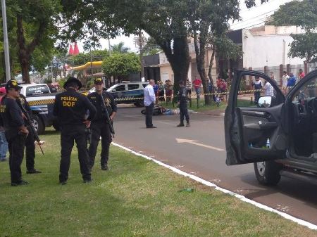 Policial à paisana interfere em assalto a posto de gasolina em Ponta Porã
