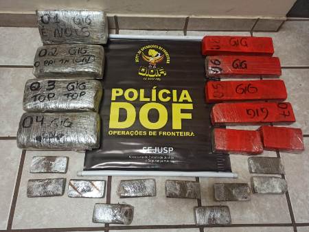Passageiro de ônibus com maconha e haxixe foi preso pelo DOF durante a Operação Hórus