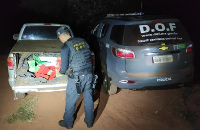 Camionete com mais de 300 quilos de maconha foi apreendida pelo DOF durante a Operação Hórus