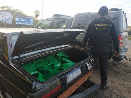 Veículo que seguia com mais de 100 quilos de maconha para São Paulo foi apreendido pelo DOF