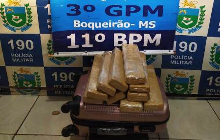 Polícia Militar apreende quase 10 quilos de Maconha no distrito de Boqueirão