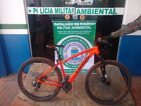 Polícia Militar Ambiental de Bela Vista recupera bicicleta que foi furtada, quando ladrão estava quase adentrando o Paraguai