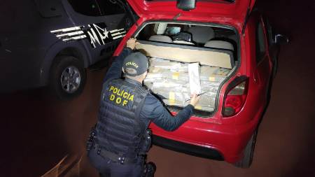 Veículo com mais de 380 quilos de maconha foi apreendido pelo DOF