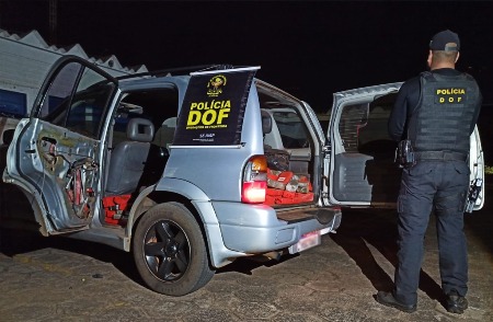 Veículo carregado com mais de 250 quilos de maconha foi apreendido pelo DOF durante a Operação Hórus