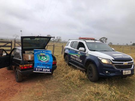 Polícia Militar apreende 250 pacotes de cigarros contrabandeados durante abordagem no distrito de Boqueirão