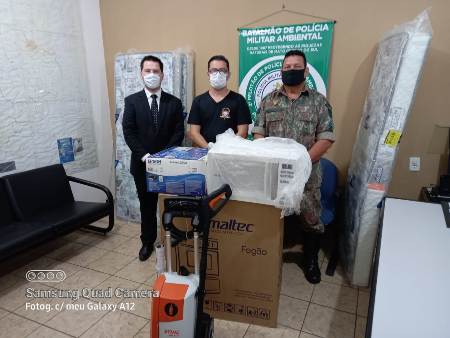 Polícia Militar Ambiental de Porto Murtinho recebe doação de materiais do Poder Judiciário e Ministério Público Estadual