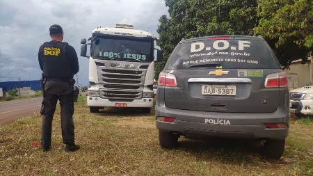 DOF recupera carreta em Dourados após vítimas caírem no golpe da falso frete