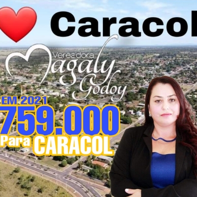 Vereadora Magaly Godoy viabilizou R$ 759 mil em recurso para Caracol em 2021