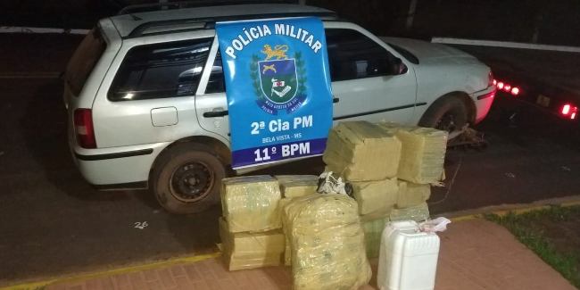 Polícia Militar em Bela Vista apreende quase 300 kg de maconha