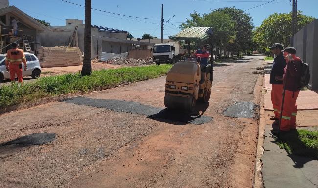 Bela Vista: Obras realiza tapa buraco em vários pontos da cidade